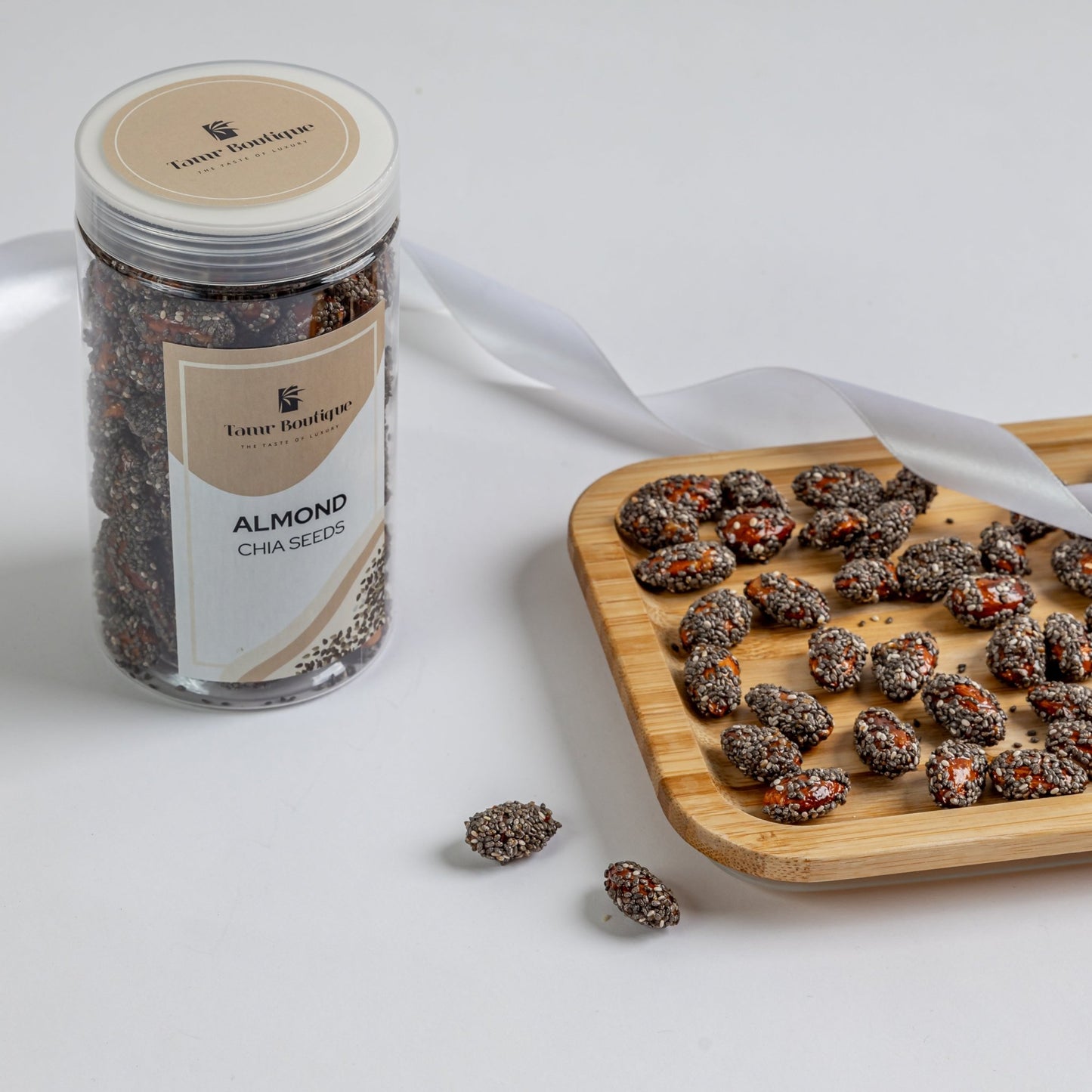 Caramelized Almond with Chia Seeds - Tamr Boutique