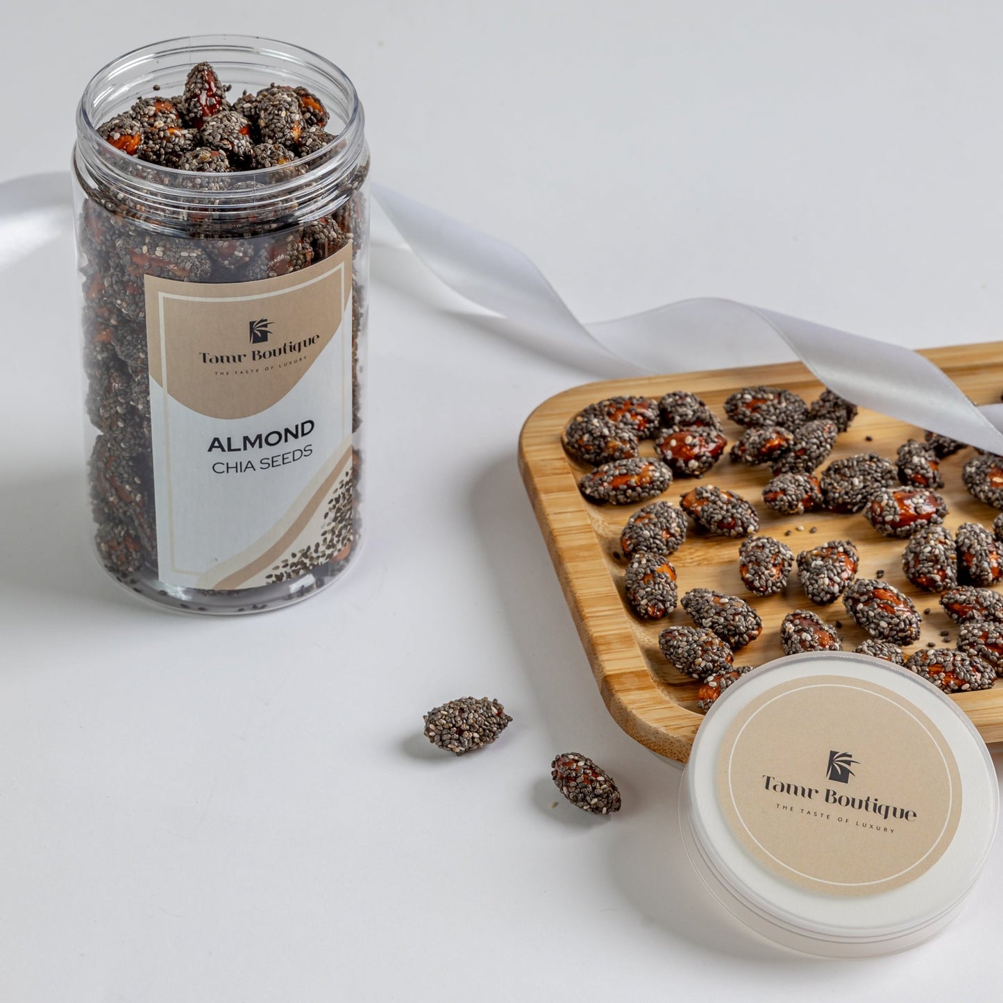 Caramelized Almond with Chia Seeds - Tamr Boutique