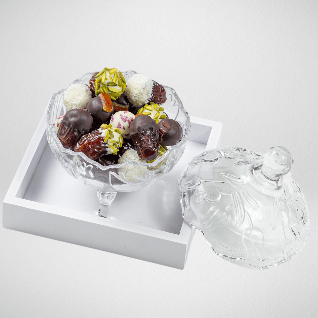 Glass Bowl - 20pcs Signature dates - Tamr Boutique